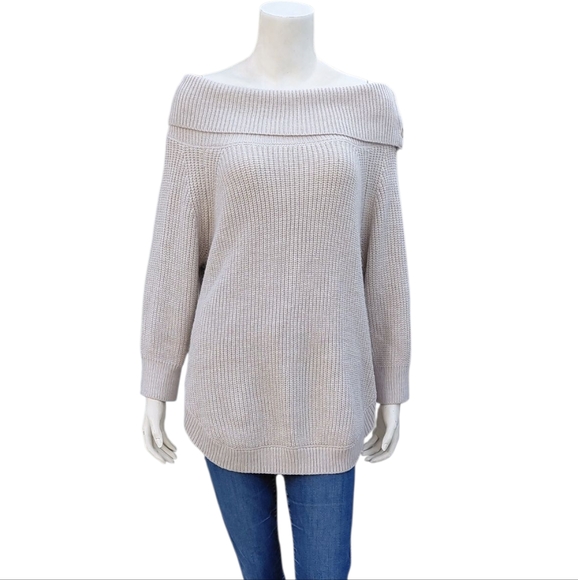 89th & Madison Sweaters - 8275....Women's Off-Shoulder Cream Sweater Size XL/TG